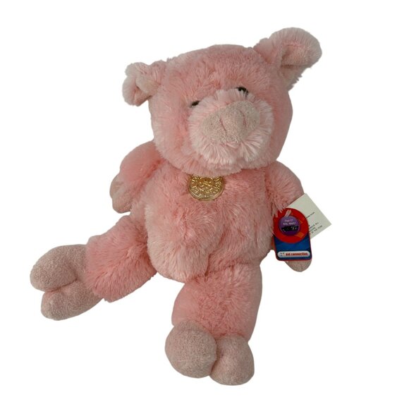 Dan Dee Collectors Choice Pink Plush Pig Stuffed Animal Toy 14" Hangtag - Picture 3 of 6